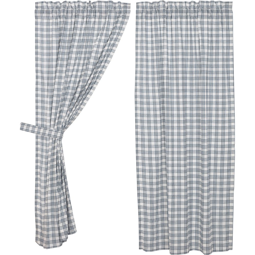 Sawyer Mill Blue Plaid Short Panel Set of 2 63x36