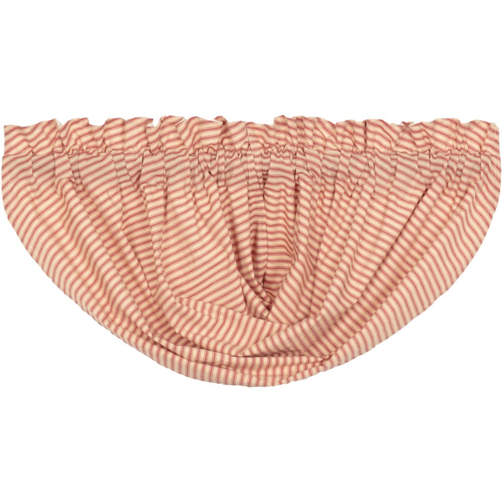 Sawyer Mill Red Ticking Stripe Balloon Valance 15x60