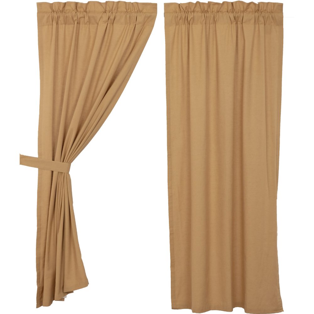 Simple Life Flax Khaki Short Panel Set of 2 63x36