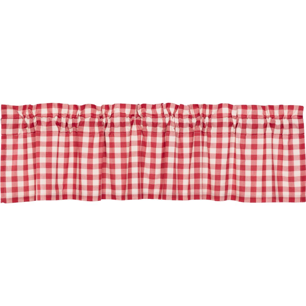 Annie Buffalo Red Check Valance 16x72