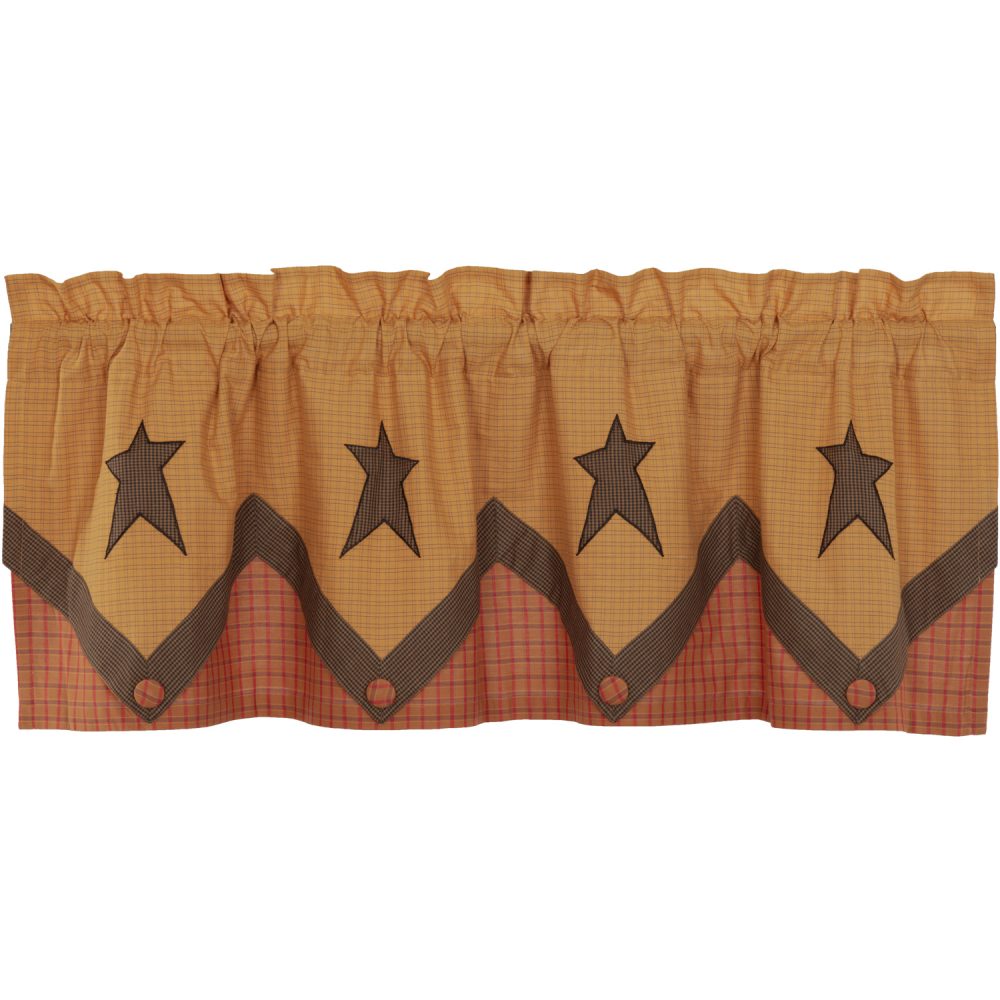 Stratton Primitive Star Valance Layered 20x60