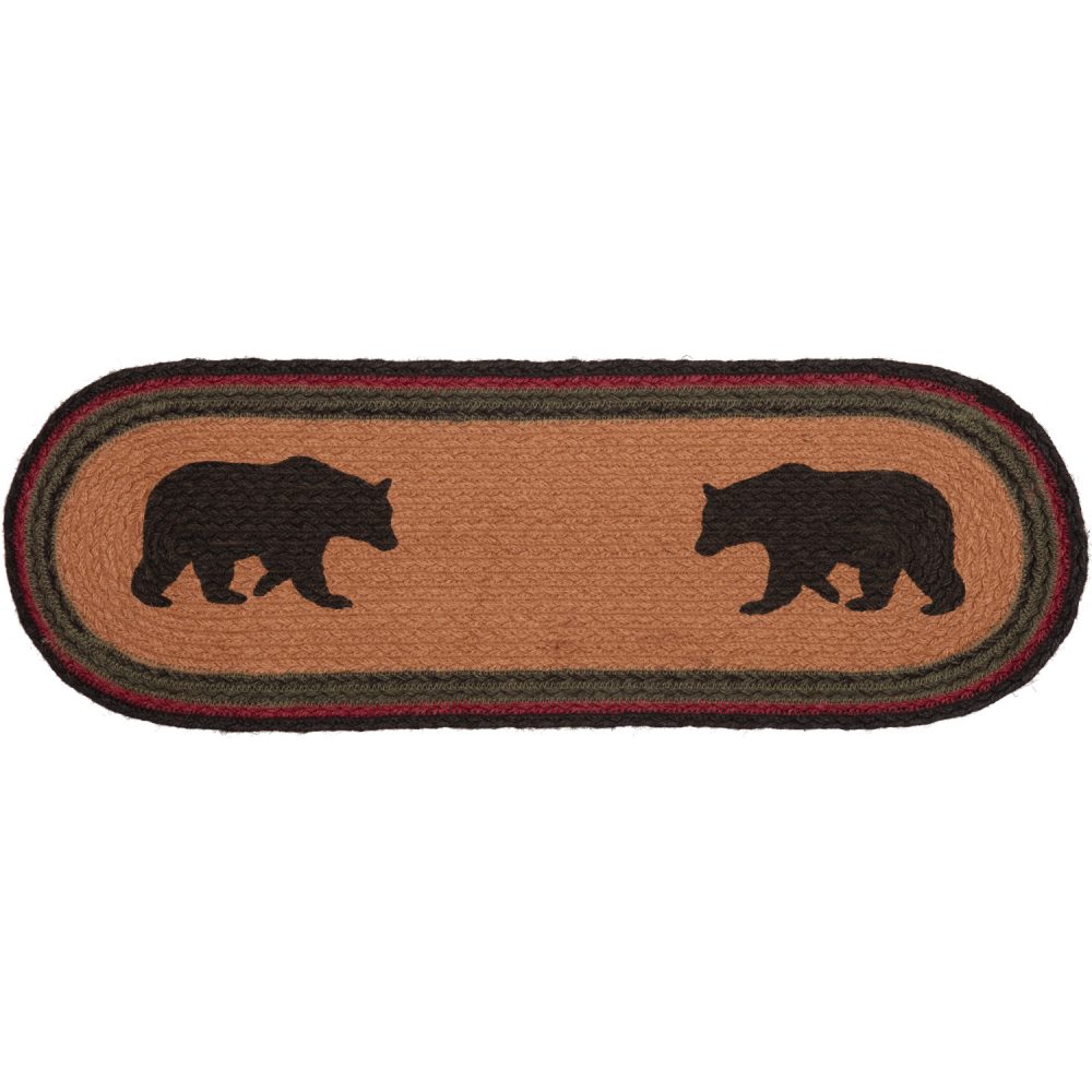 Wyatt Stenciled Bear Jute Runner 8x24