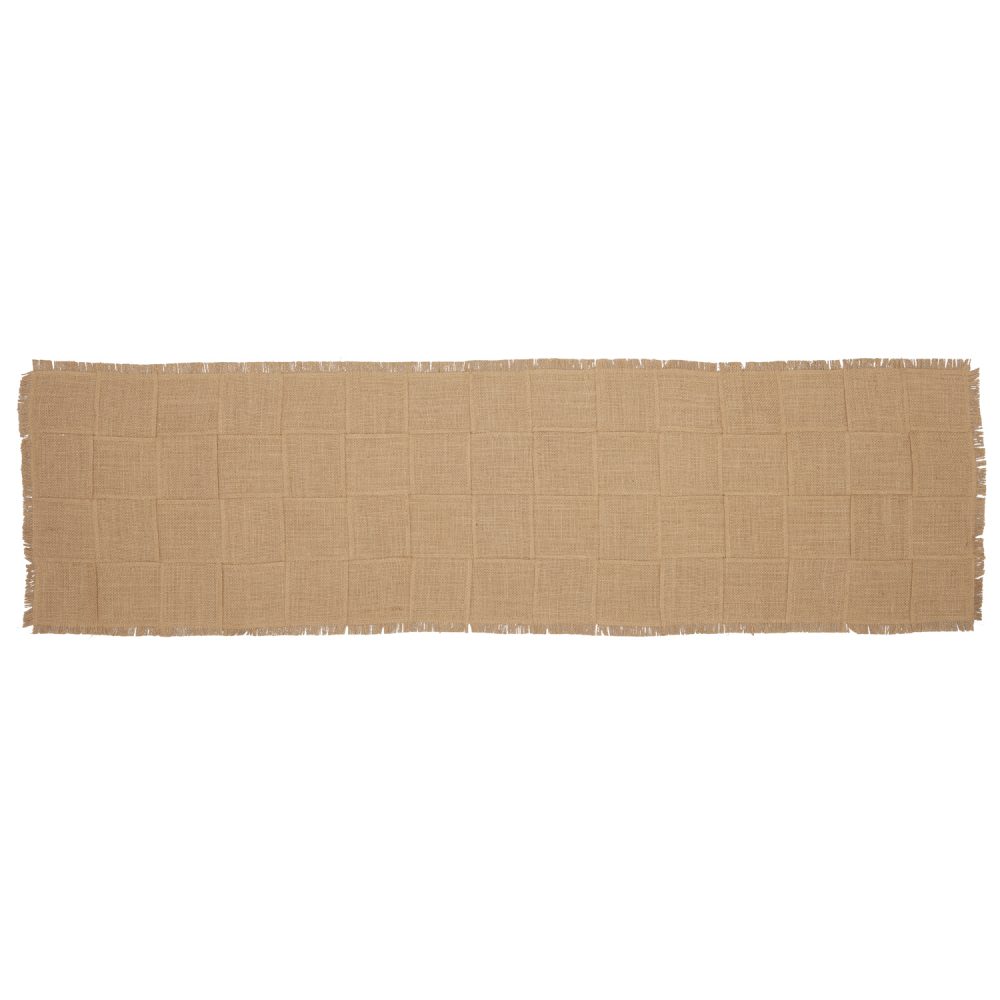 Jute Burlap Natural Basket Weave Runner 13x48