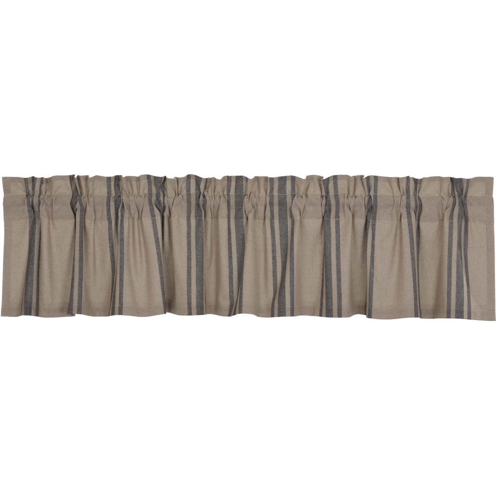 Grain Sack Charcoal Valance 16x90