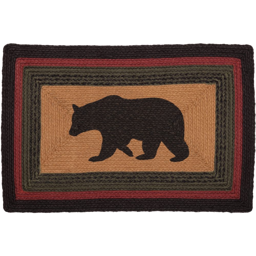 Wyatt Stenciled Bear Jute Rug Rect 20x30