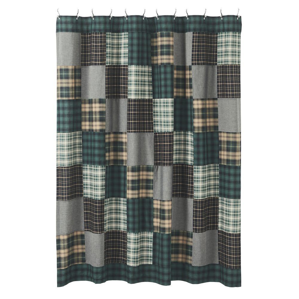 Pine Grove Patchwork Shower Curtain 72x72