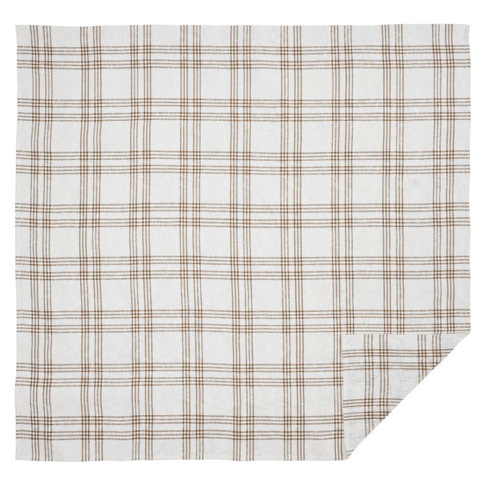 Wheat Plaid King Coverlet 97x110