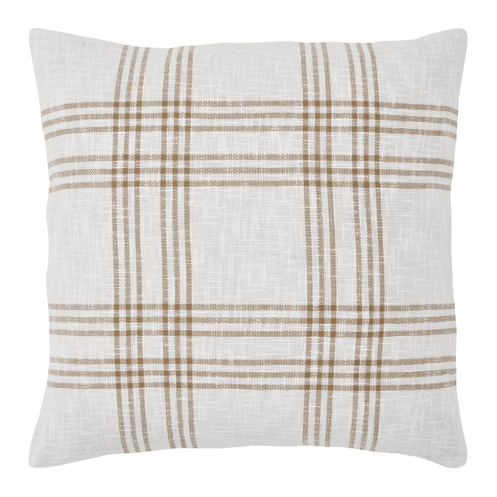 Wheat Plaid Fabric Euro Sham 26x26