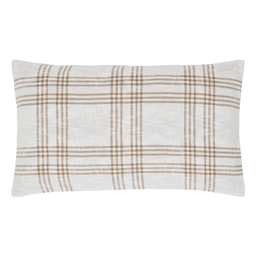 Wheat Plaid King Sham 21x37