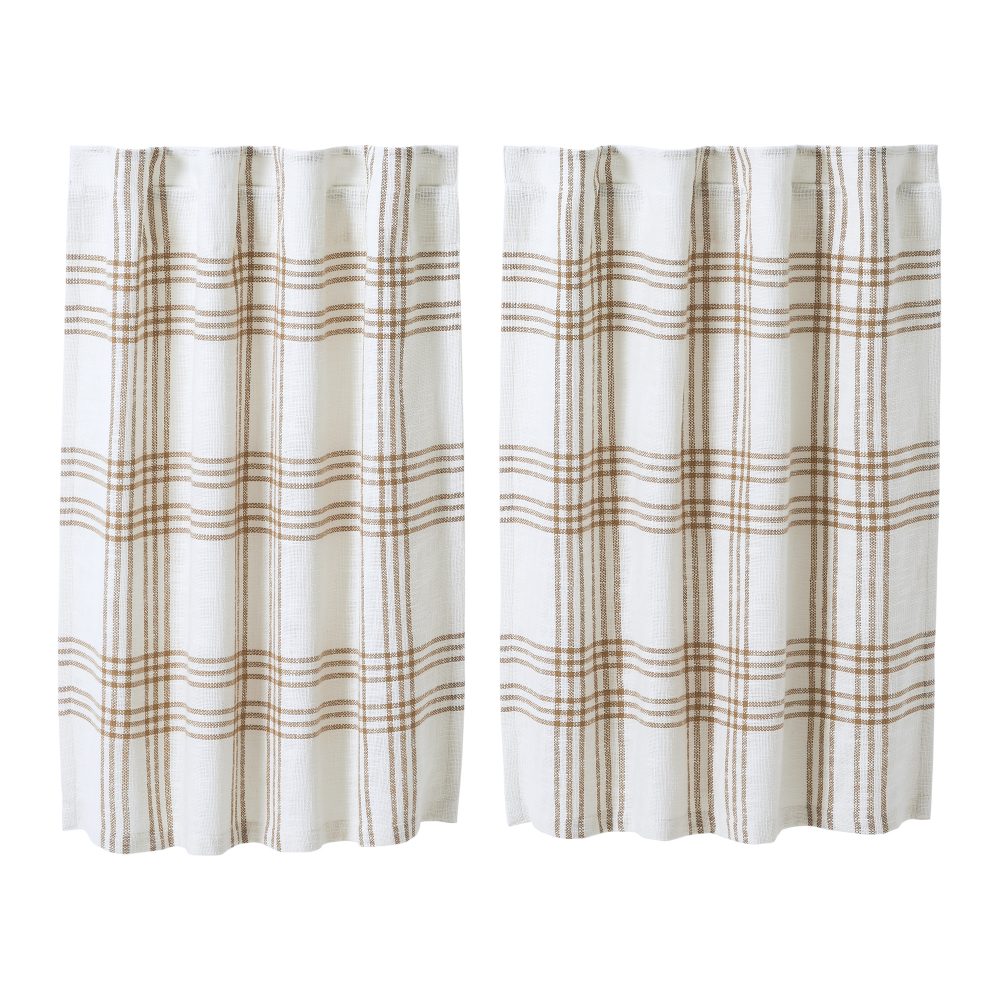 Wheat Plaid Tier Set of 2 L36xW36