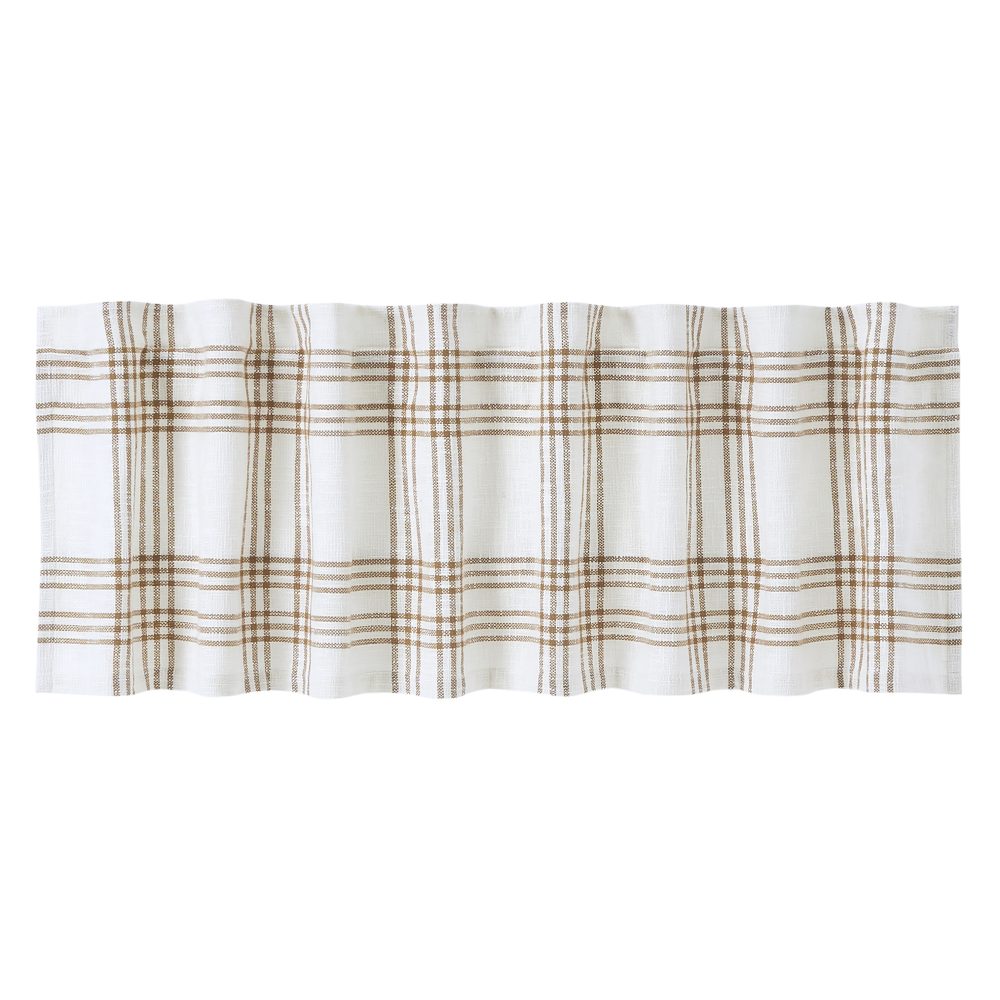 Wheat Plaid Valance 19x72