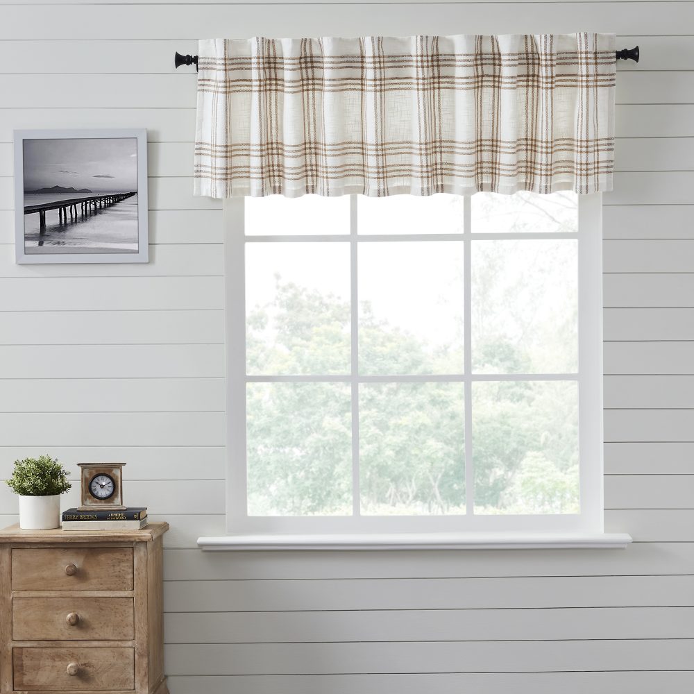 Wheat Plaid Valance 19x90