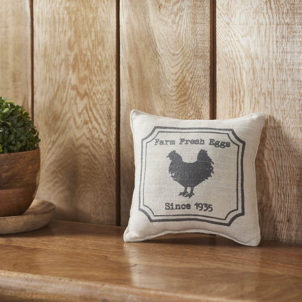 Finders Keepers Chicken Silhouette Pillow 6x6