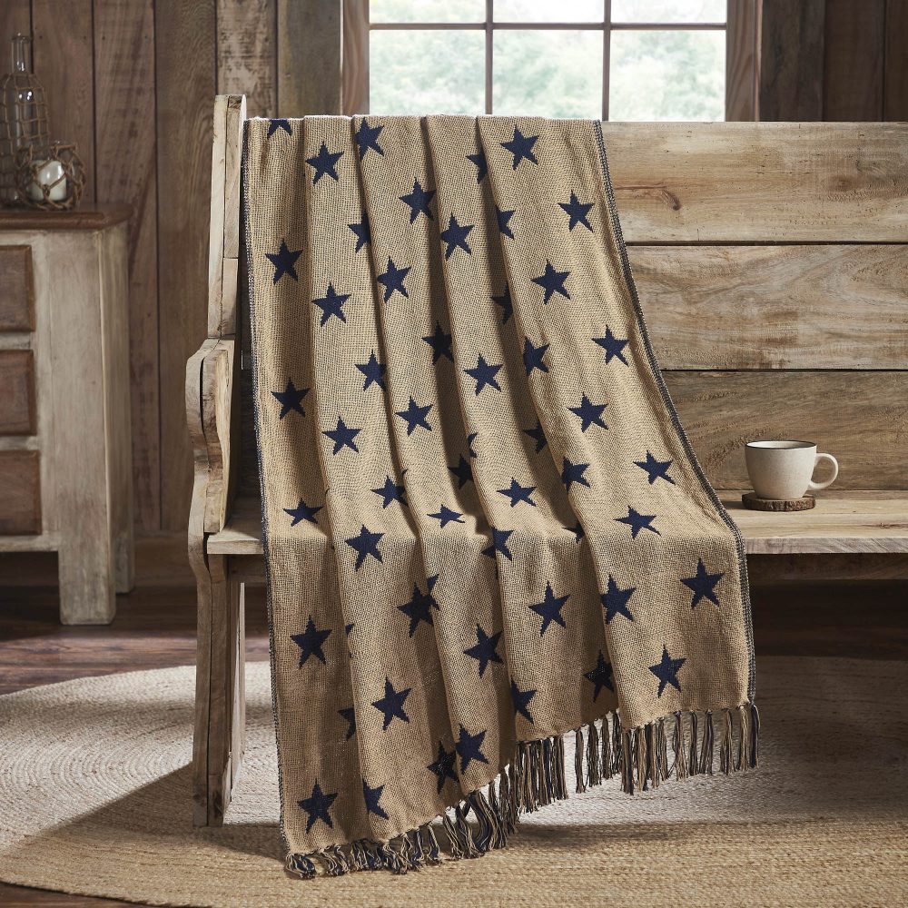 My Country Jacquard Stars Woven Throw 50x60