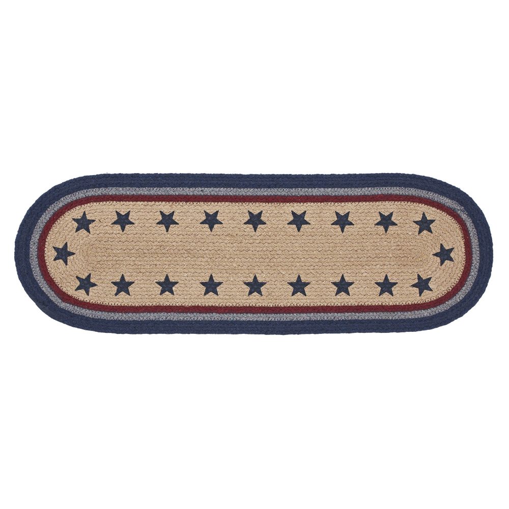 My Country Oval Runner Stencil Stars 8x24