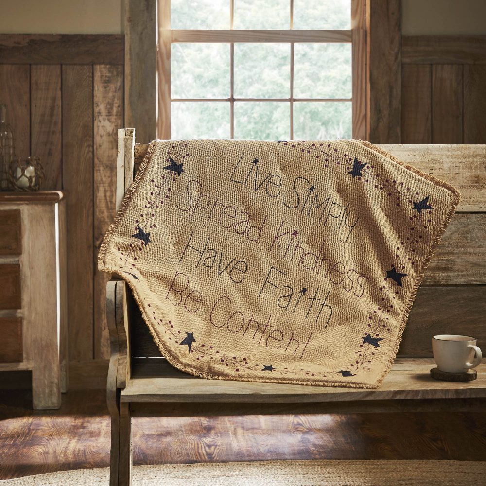 Pip Vinestar Burlap Lap Throw 32Wx32L