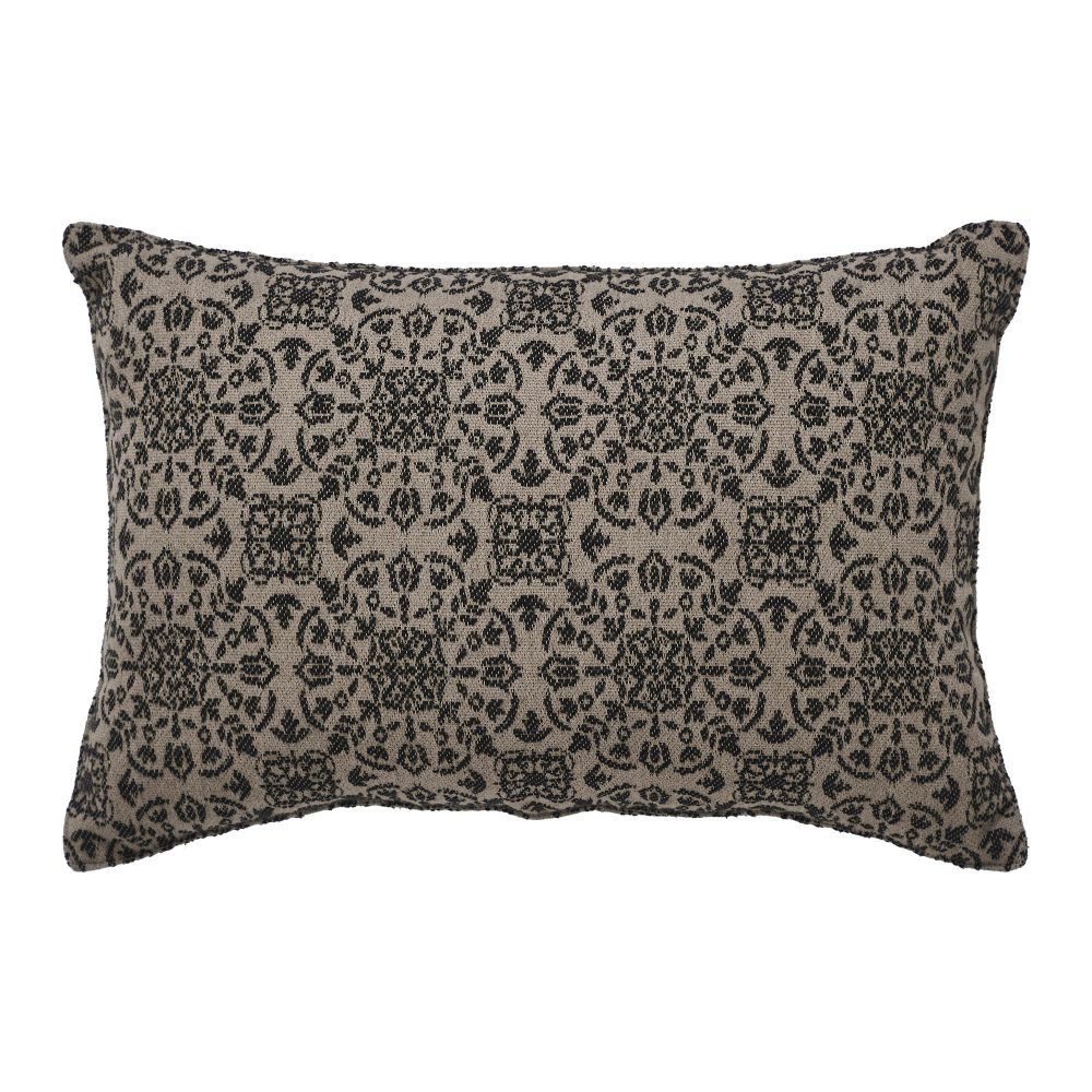 Custom House Black Tan Jacquard Pillow 9.5x14