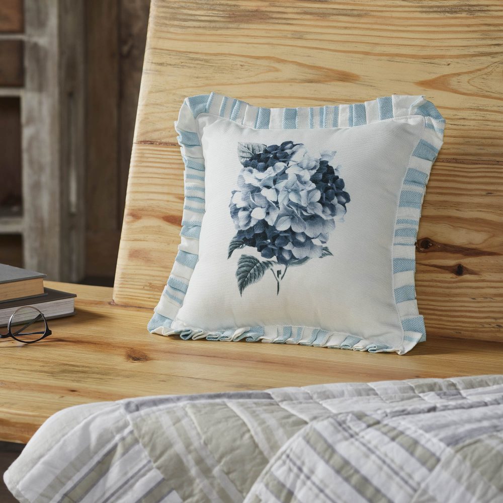 Finders Keepers Hydrangea Ruffled Pillow 12x12