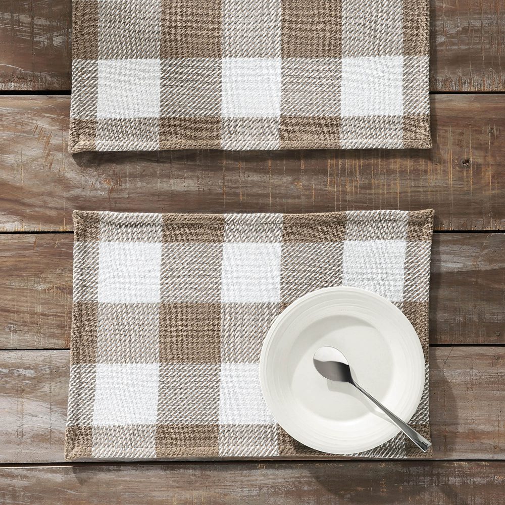 Annie Buffalo Check Portabella Placemat Set of 2 13x19