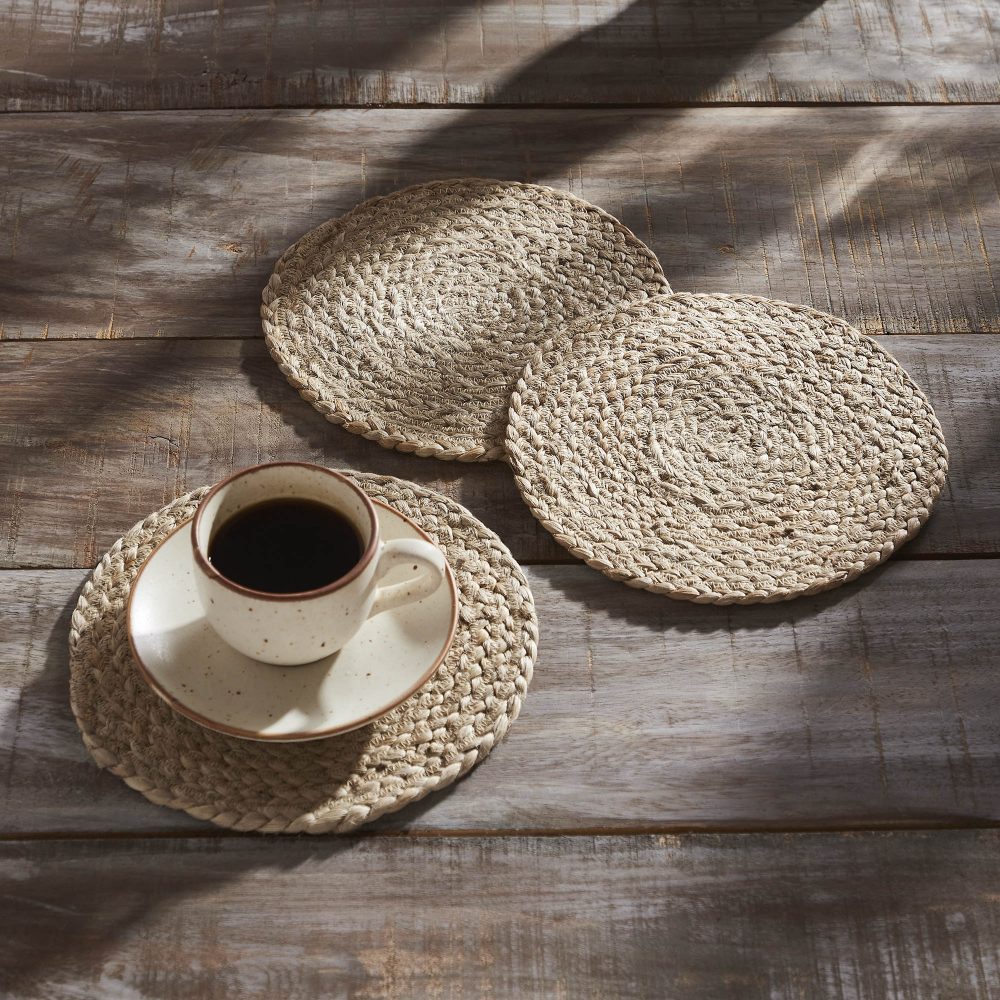 Natural Jute Trivet 8 inch Diameter Set of 3