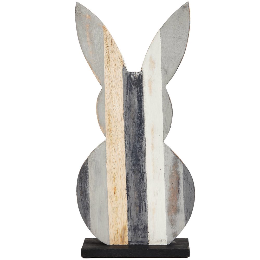 Wooden Painted Rabbit 12x6x2.25