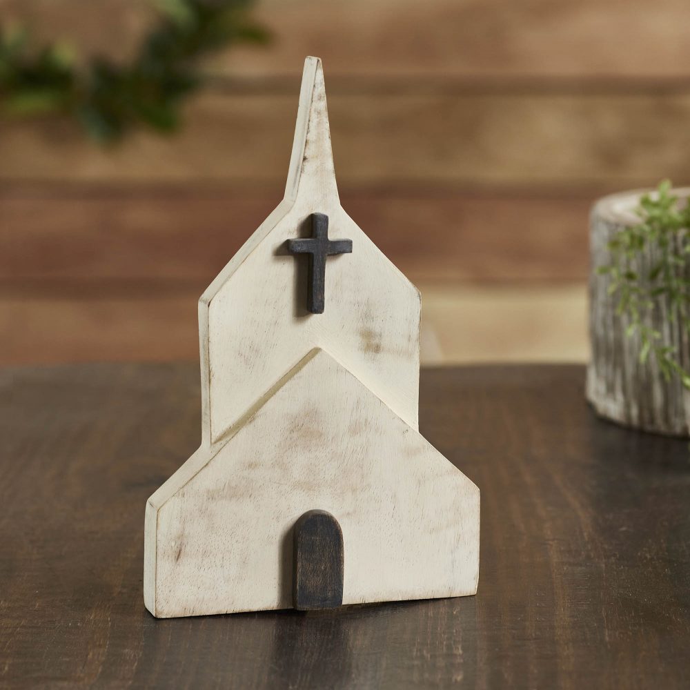 Wooden Block Church 10x6x1