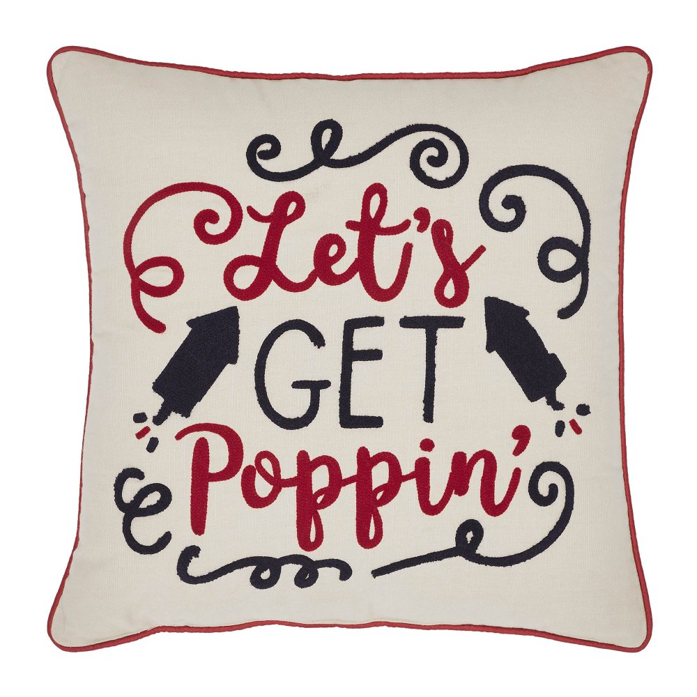 Let's Get Poppin Pillow 18x18