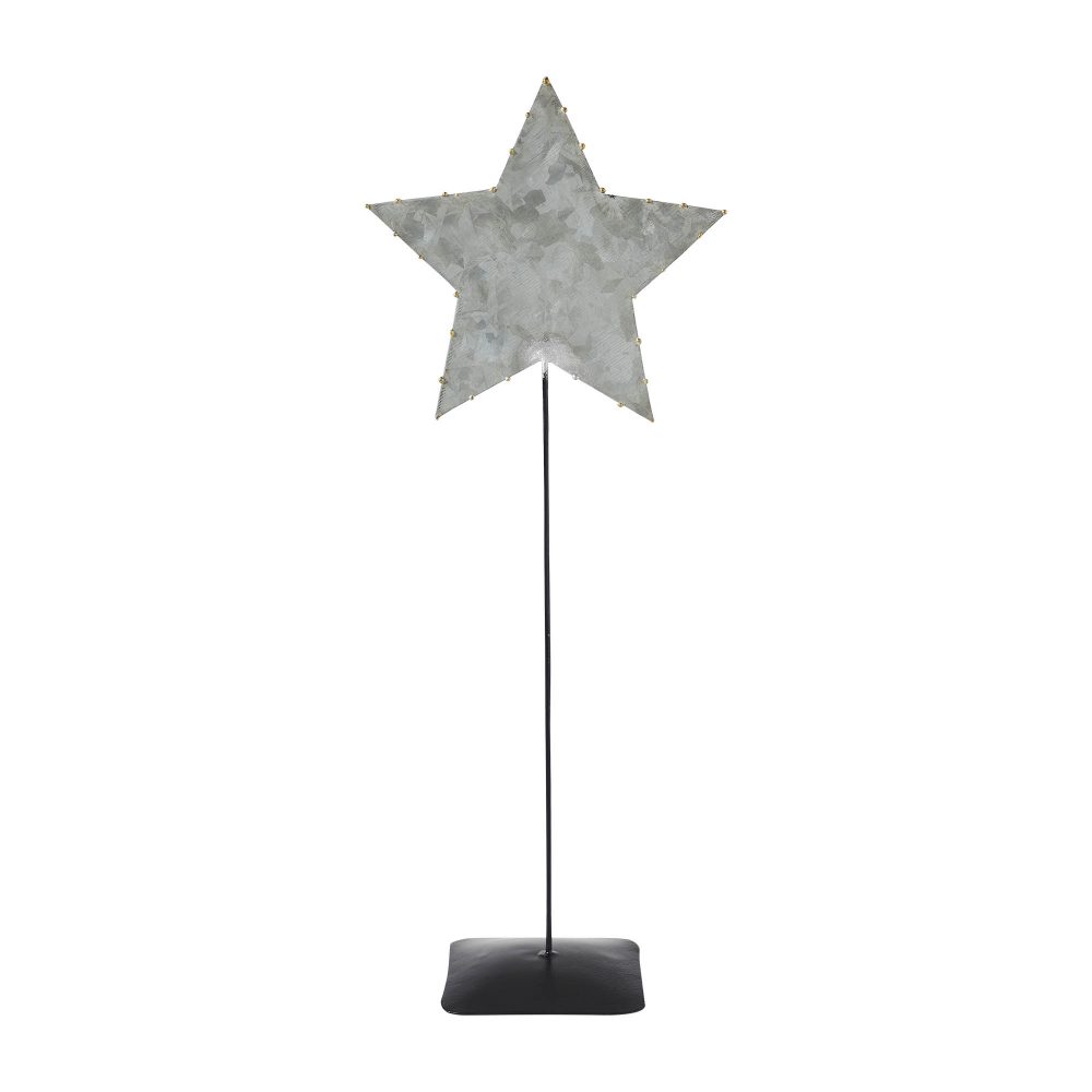 Decorative Galvanized Metal Star With Base 16x6x3