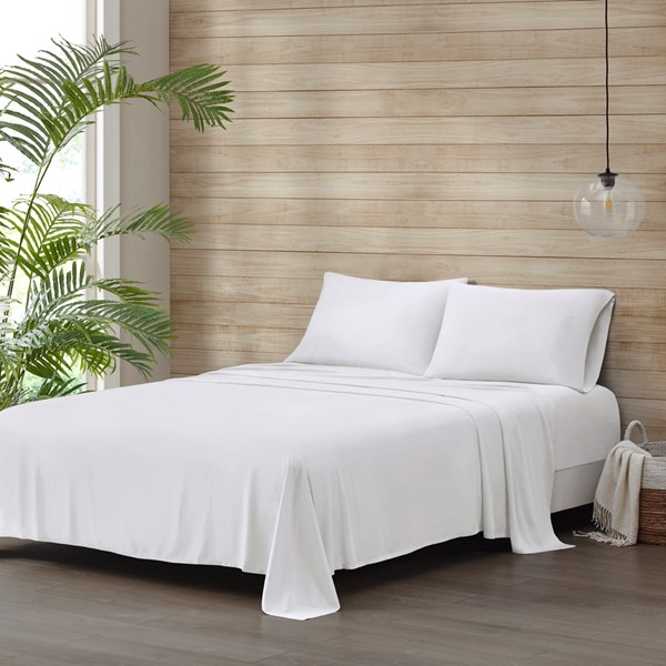 Beautyrest Tencel Lyocell Blend Sheet Set in White, Full BR20-3893