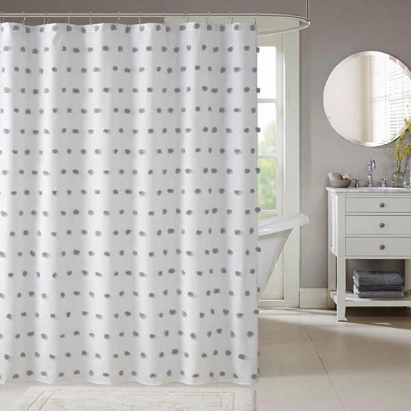 Madison Park Sophie Shower Curtain in Grey, 72x72" MP70-6598