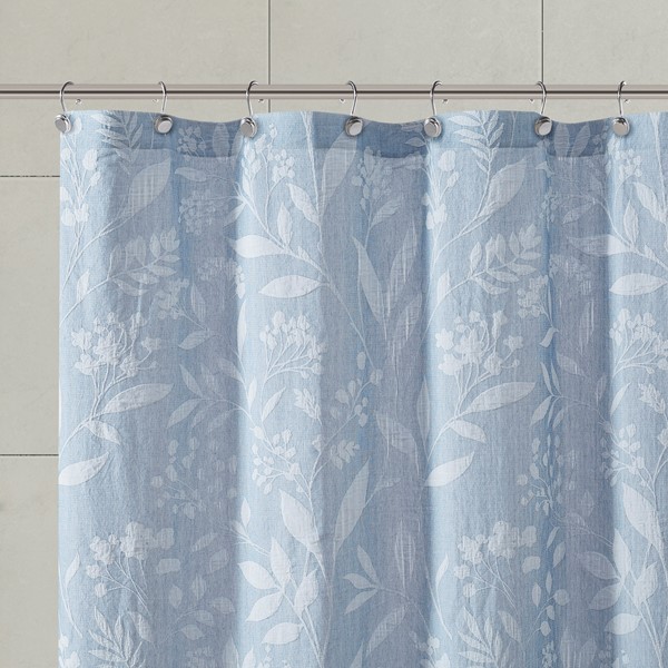 Croscill Home Winslow Floral Shower Curtain in Blue, One Size CHM70-0021