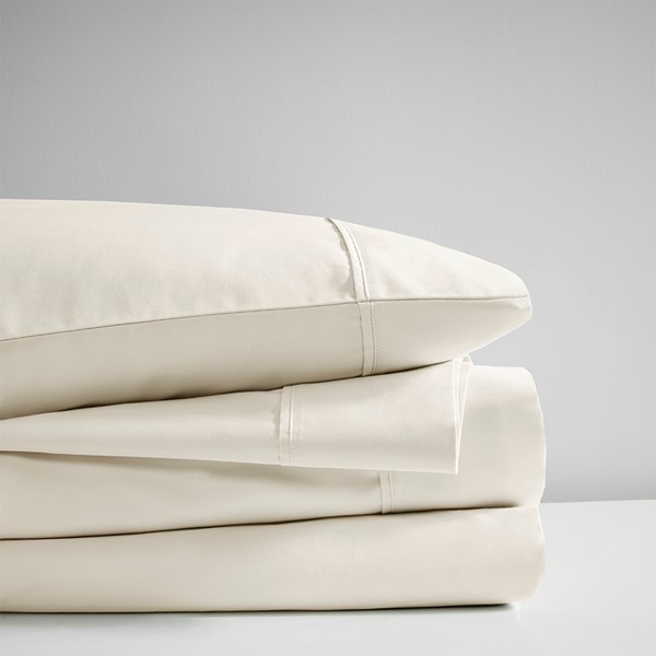 Beautyrest 600 Thread Count Cooling Cotton Blend 4 PC Sheet Set in Ivory, Queen BR20-0991