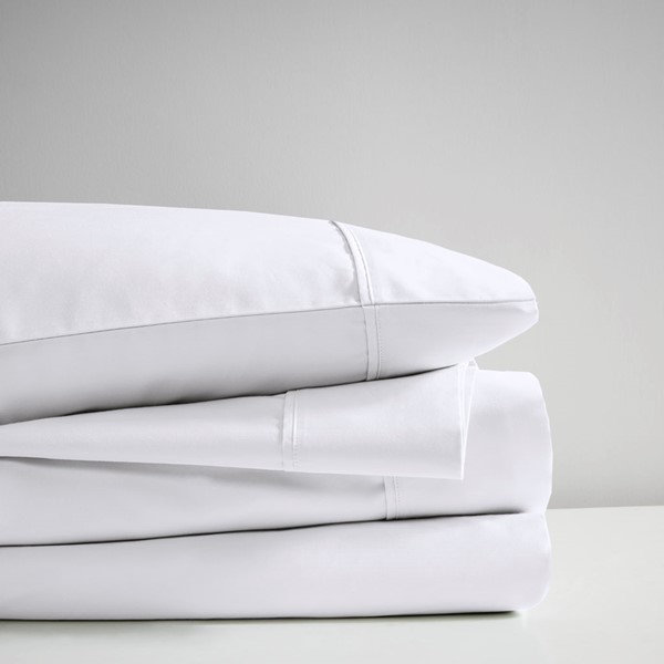 Beautyrest 700 Thread Count Cotton Tri-Blend 4 PC Sheet Set in White, King BR20-1897