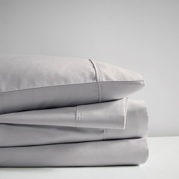 Beautyrest 600 Thread Count Cooling Cotton Blend 4 PC Sheet Set in Grey, Full BR20-0994