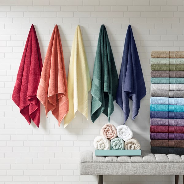 Madison Park Signature 800GSM 100% Cotton 8 Piece Towel Set in Coral, 8-Piece MPS73-195