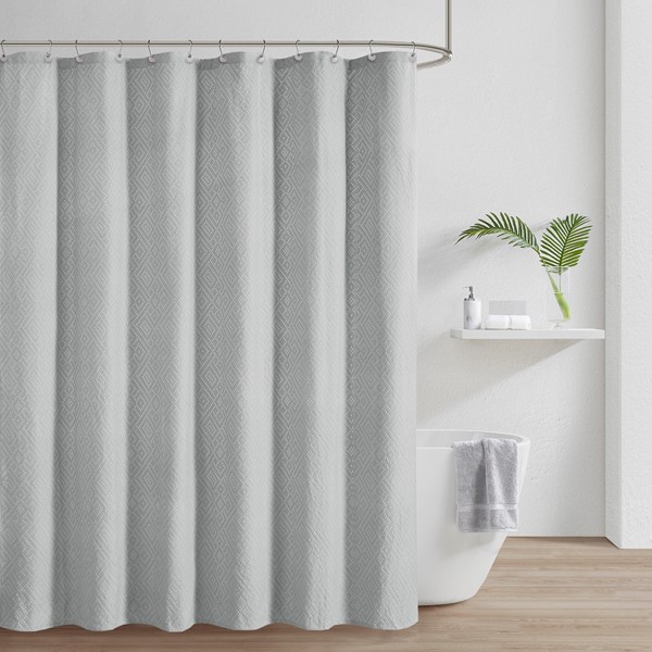 Croscill Casual Calistoga Matelasse Shower Curtain in Gray, One Size CCA70-0021