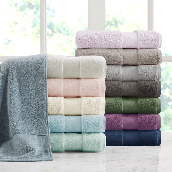 Madison Park Signature Turkish Cotton 6 Piece Bath Towel Set in White, 6-Piece MPS73-349