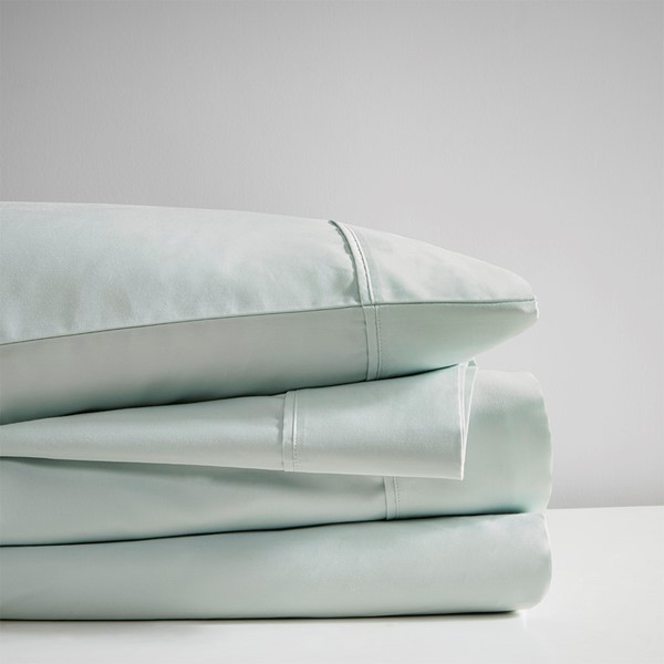 Beautyrest 600 Thread Count Cooling Cotton Blend 4 PC Sheet Set in Seafoam, Queen BR20-0999