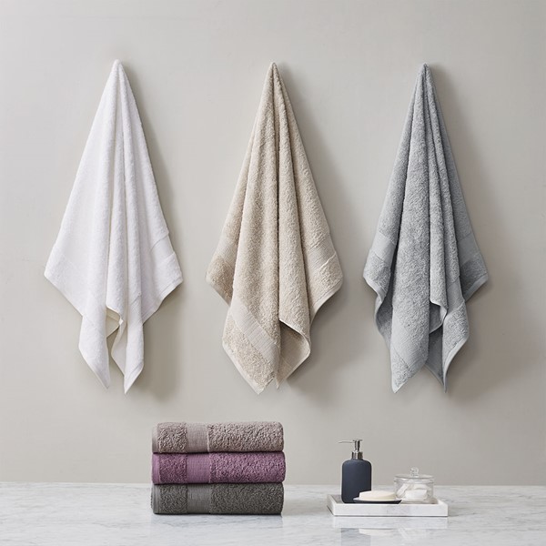 Madison Park Signature Luce 100% Egyptian Cotton 6 Piece Towel Set in Dark Taupe, 6-Piece MPS73-427