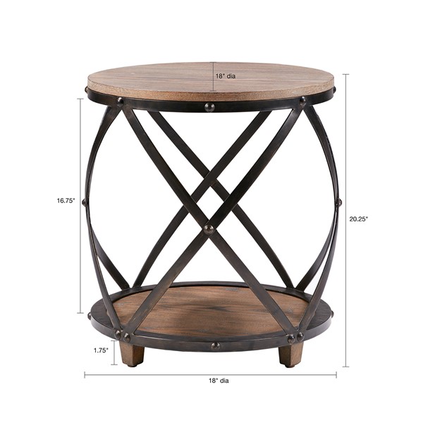 Madison Park Cirque Bent Metal Accent Table in Antique Bronze MP120-0180