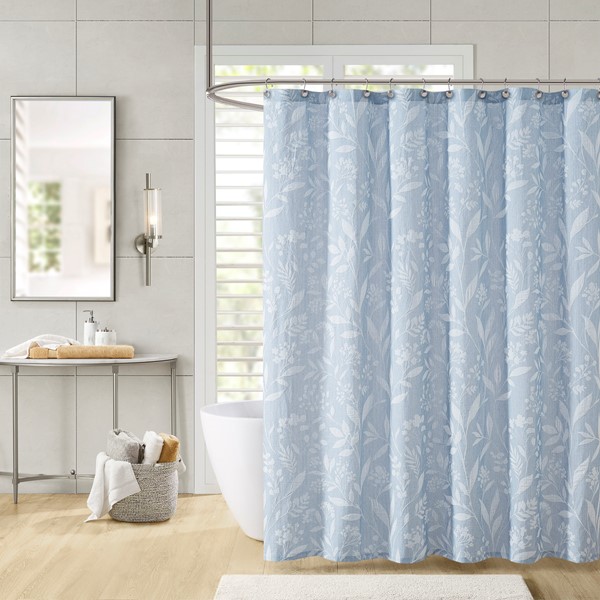 Croscill Home Winslow Floral Shower Curtain in Blue, One Size CHM70-0021