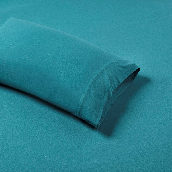 Intelligent Design Cotton Blend Jersey Knit All Season Sheet Set in Teal, Twin XL ID20-1237