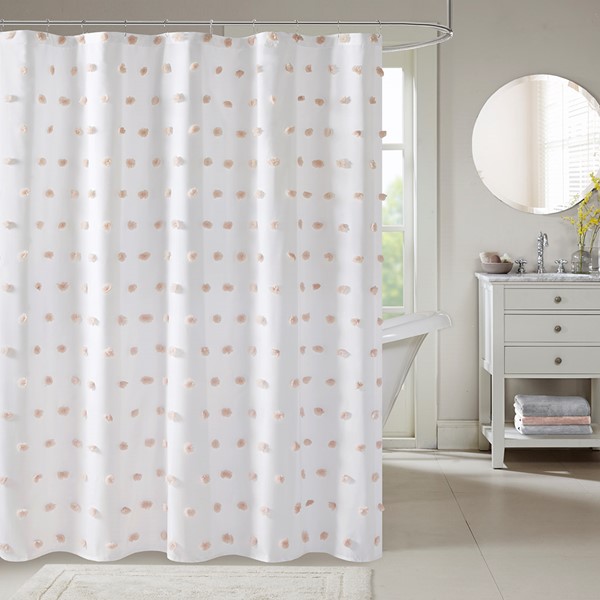 Madison Park Sophie Shower Curtain in Blush, 72x72" MP70-7471