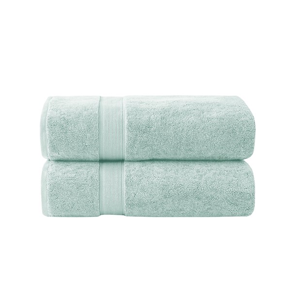 Madison Park Signature 800GSM 100% Cotton Bath Sheet 2 Piece Set in Seafoam, 34x68" - 2PK MPS73-528