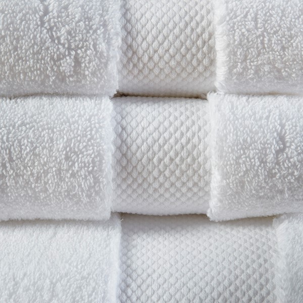 Madison Park Signature Splendor 1000gsm 100% Cotton 6 Piece Towel Set in White, 6-Piece MPS73-434