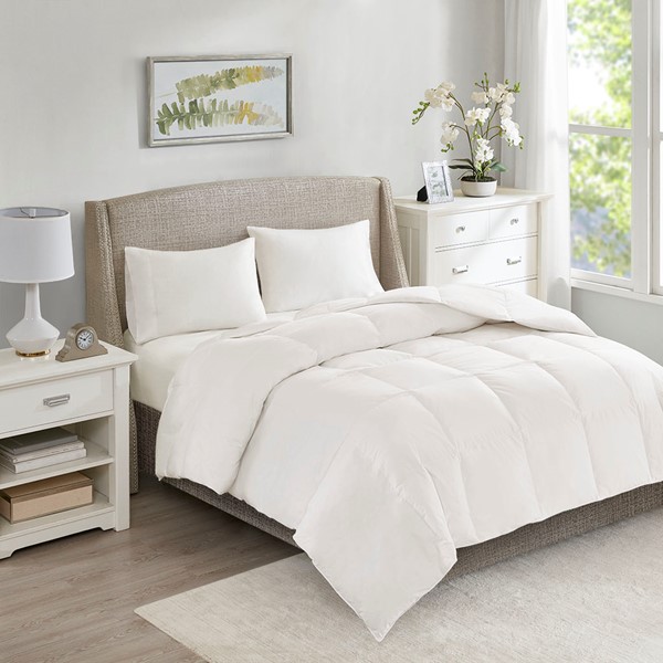 True North by Sleep Philosophy All Season Oversized 100% Cotton Down Comforter in White, Full/Queen TN10-0348