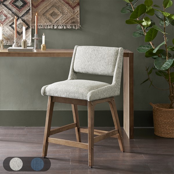 INK+IVY Boomerang Counter Stool in Light Grey II104-0224