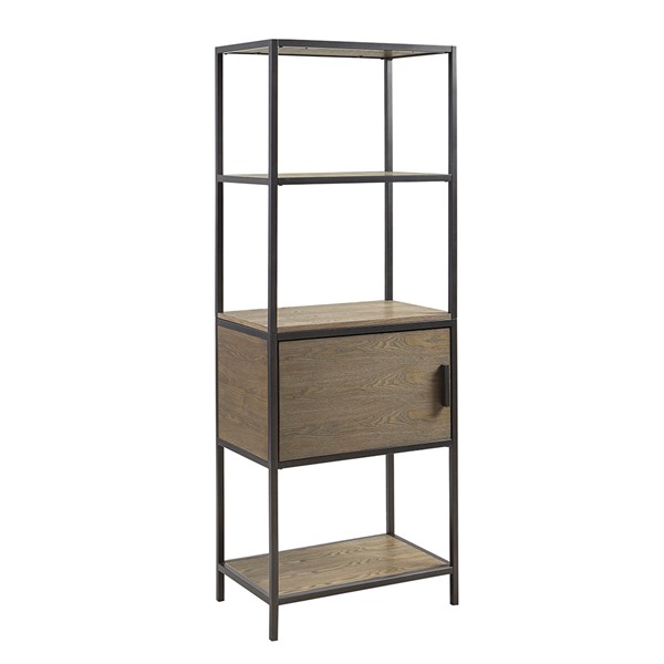 Madison Park Darley 3-Shelf Bookcase with Storage Cabinet in Grey MP131-1179