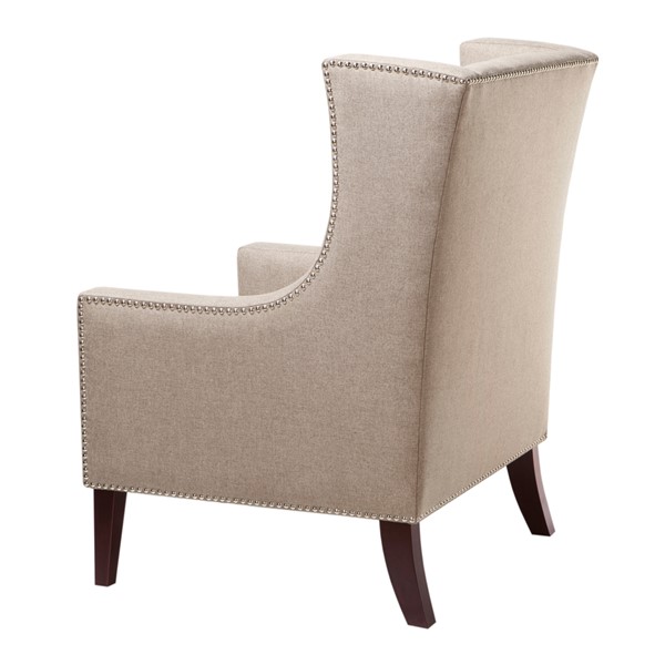 Madison Park Barton Wing Chair in Taupe FPF18-0152