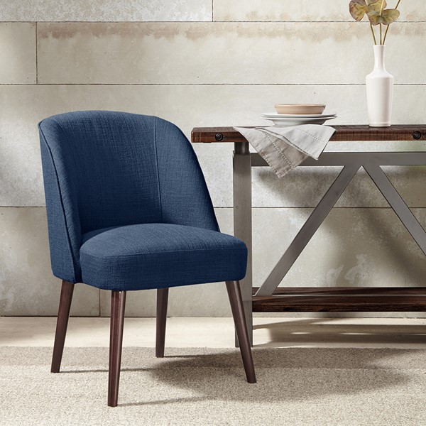 Madison Park Bexley Rounded Back Dining Chair in Blue MP100-0153